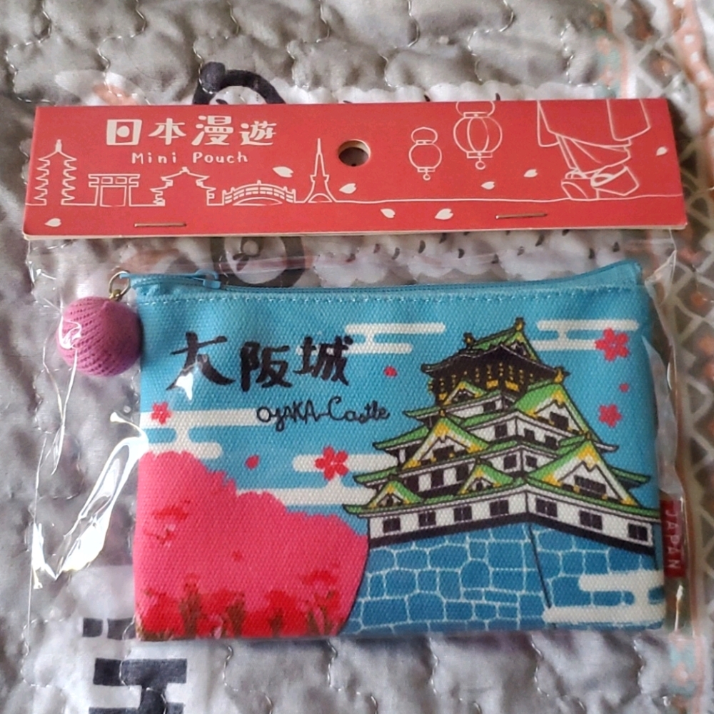 NWT Osaka Castle Japan Mini Pouch